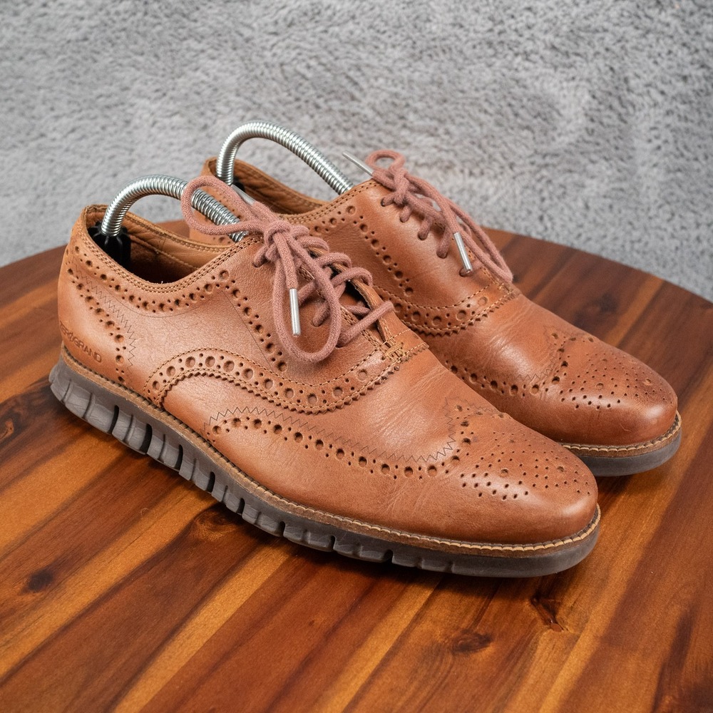 Cole Haan Men's Zerogrand Wingtip Oxford Brown C29414 British Dress Shoes 8